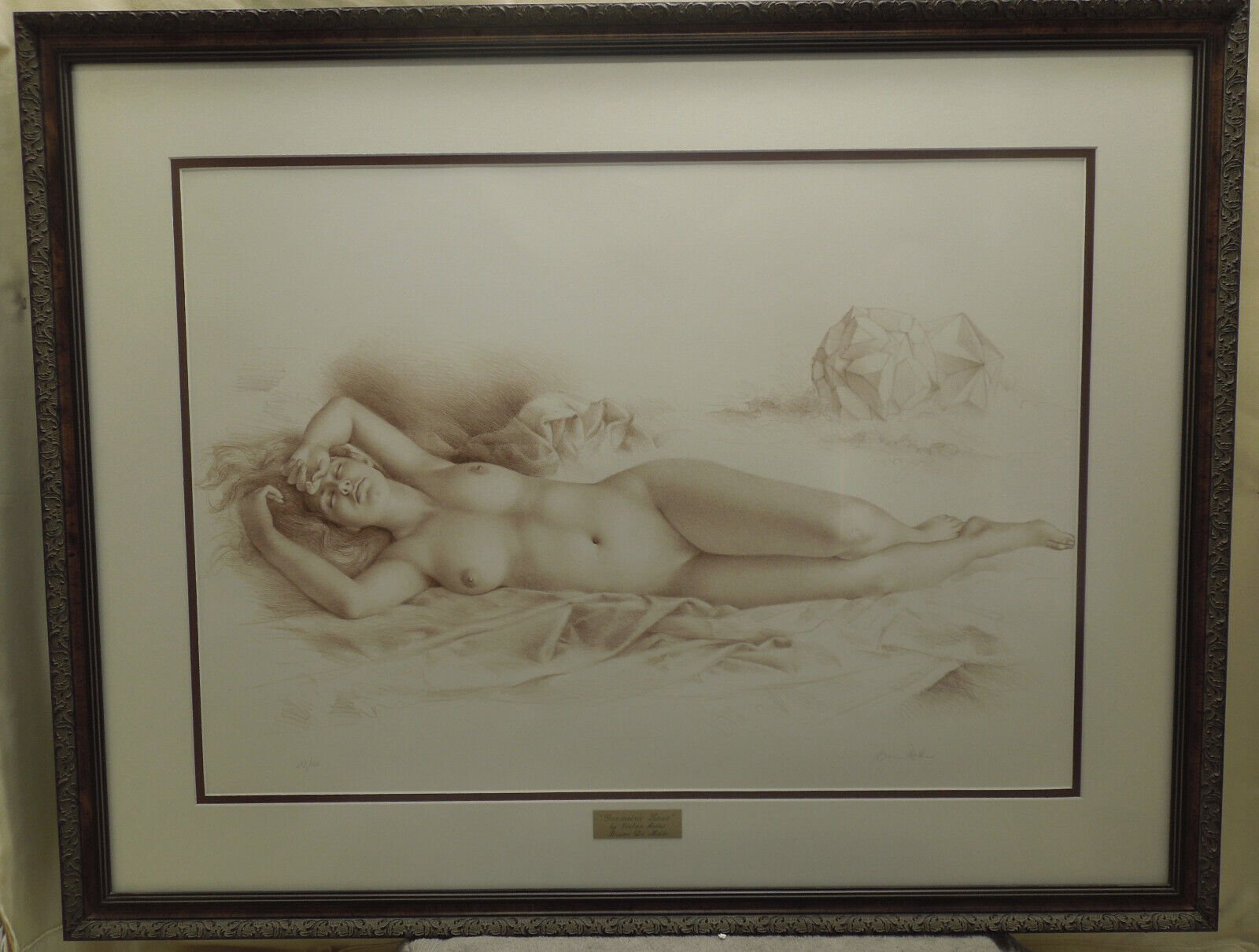 Bruno Di Maio "Geometric Love" Signed Lithograph Print Italian Artist