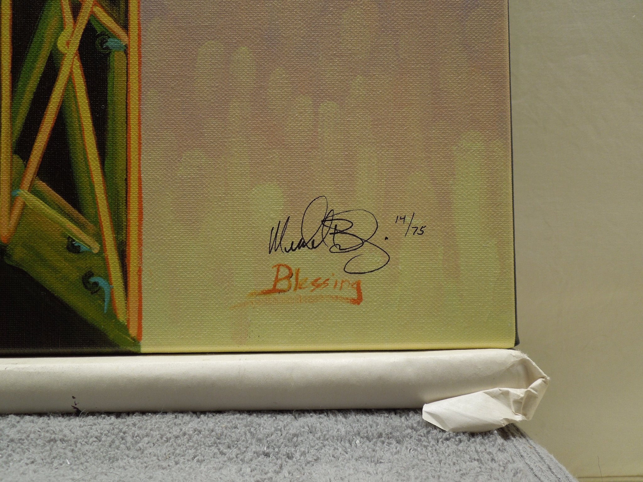 Michael Blessing "Raising The Bar" Stretched Canvas Print Signed Numbered 14/75