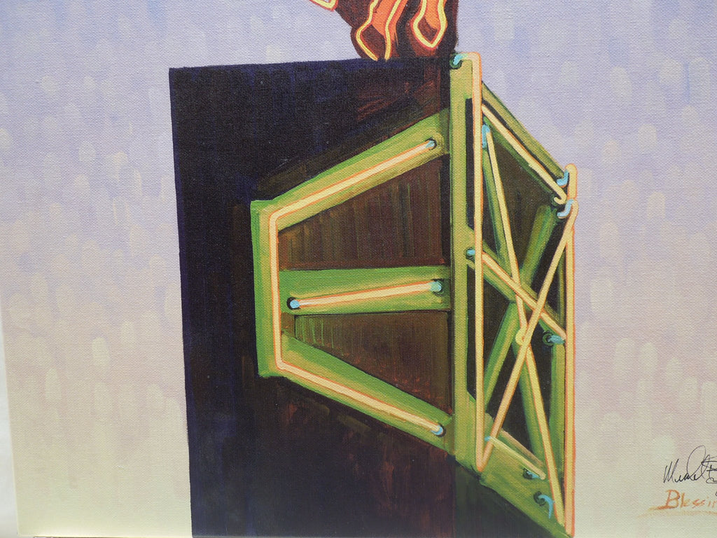 Michael Blessing "Raising The Bar" Stretched Canvas Print Signed Numbered 14/75