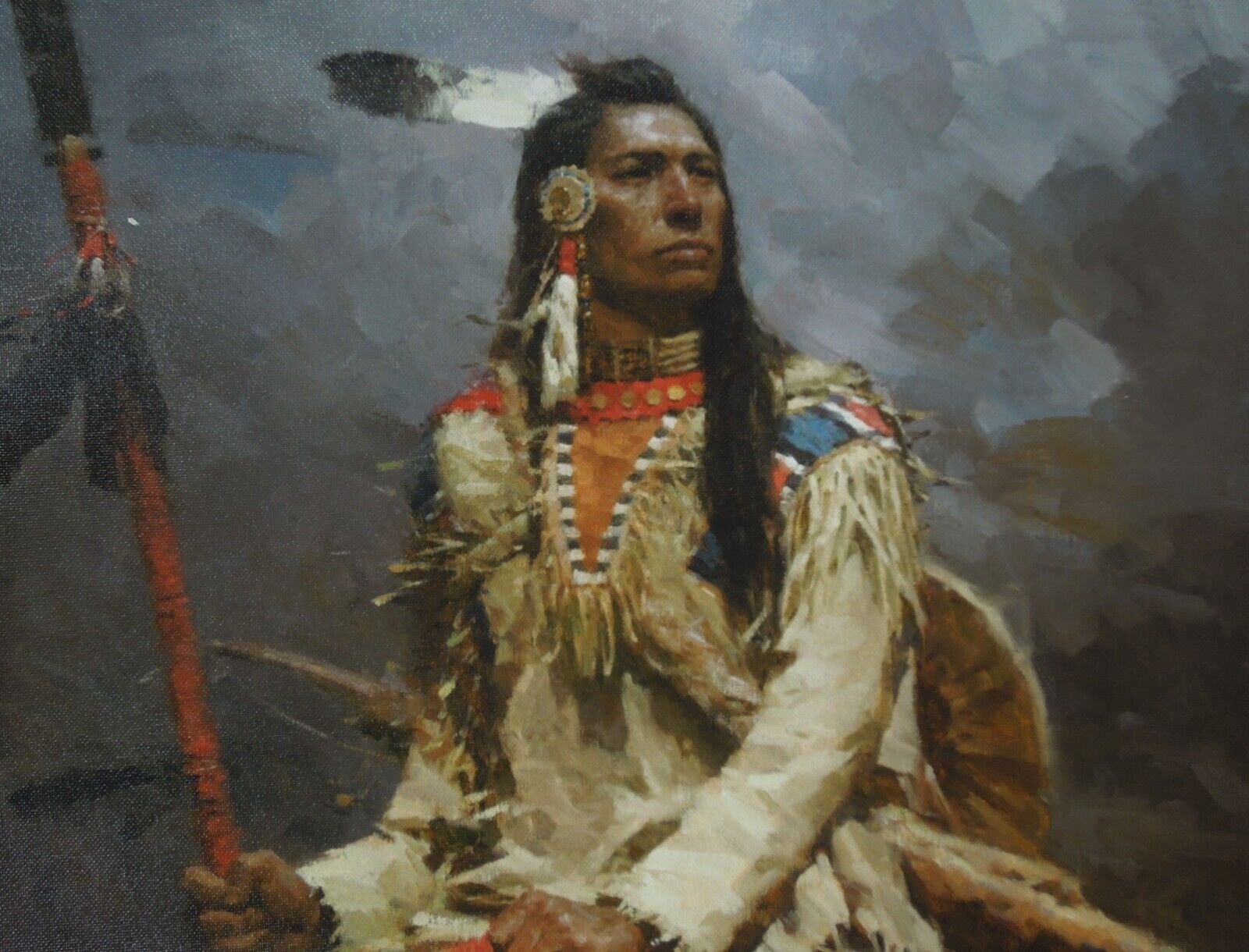 Z. S. Liang "Pride Of The Piegan" Masterwork Canvas Signed 11/15 Coa