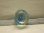 Art Glass Teal Jellyfish 6 Inch Glow In The Dark