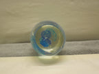 Art Glass Teal Jellyfish 6 Inch Glow In The Dark