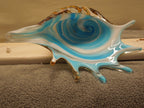 Art Glass Striped Conch Shell
