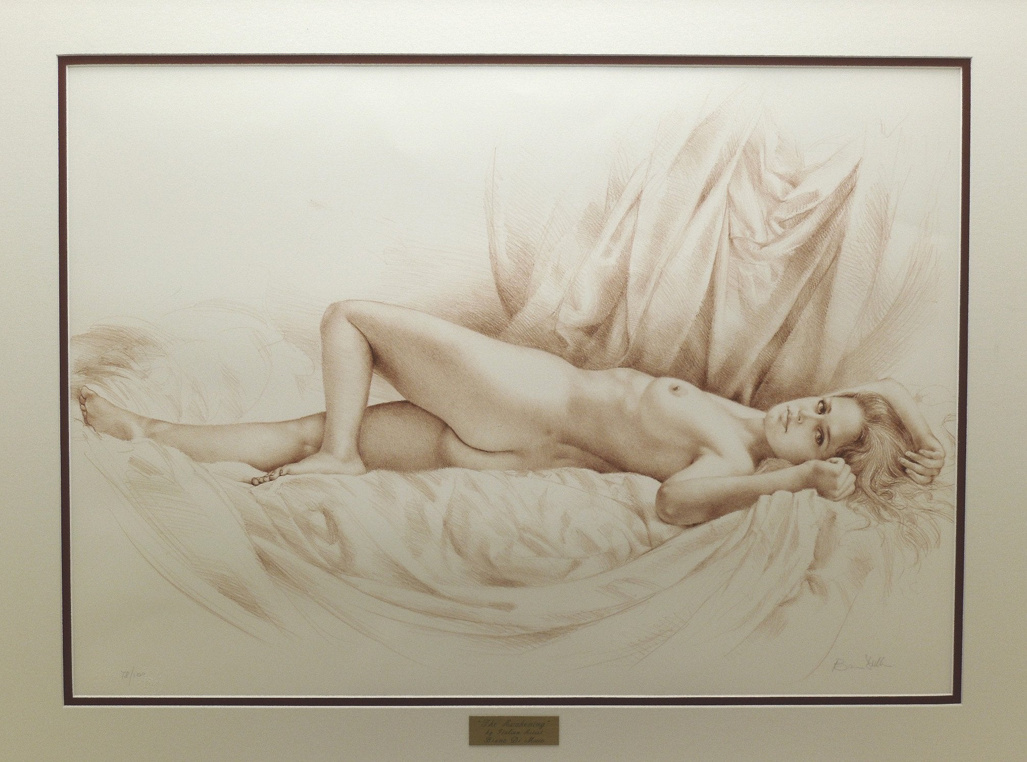 Bruno Di Maio "The Awakening" Gallery Framed Hand Signed Lithograph 78/100