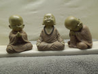 Sitting Buddhist Monks Set Of 3
