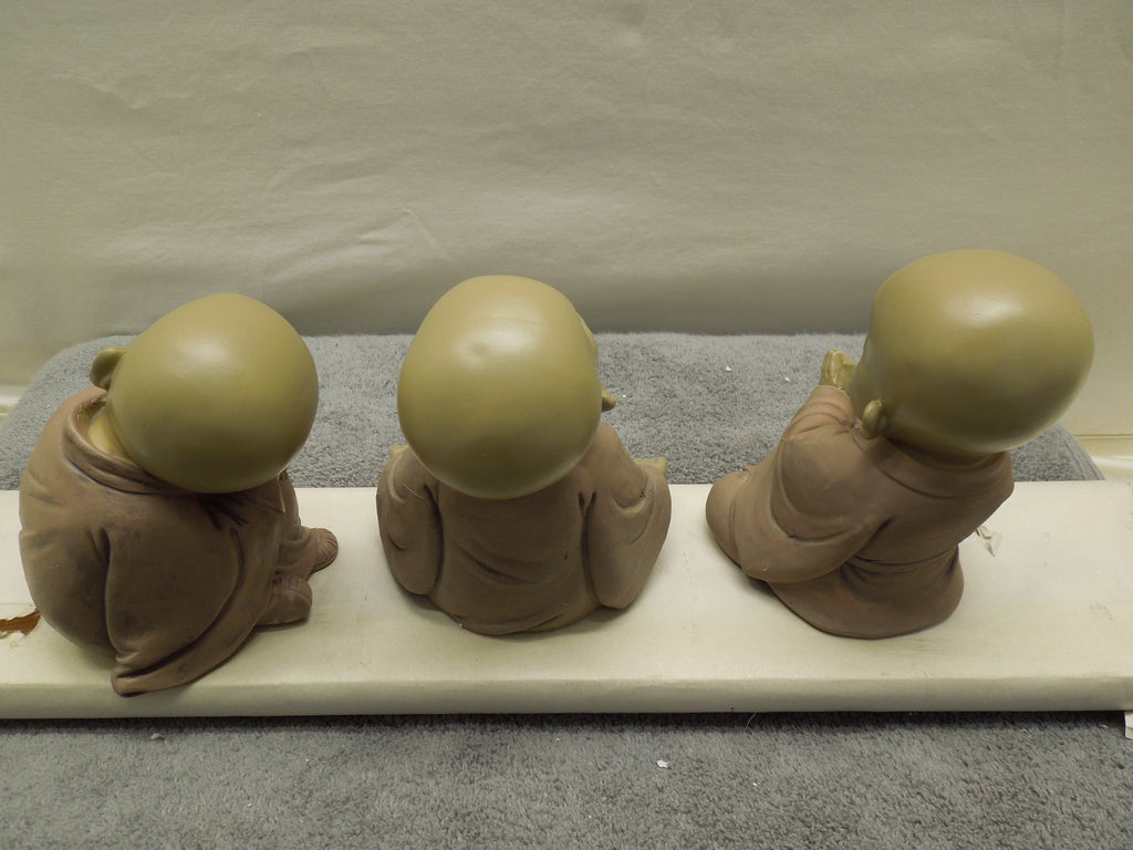 Sitting Buddhist Monks Set Of 3