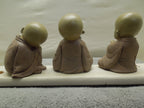 Sitting Buddhist Monks Set Of 3