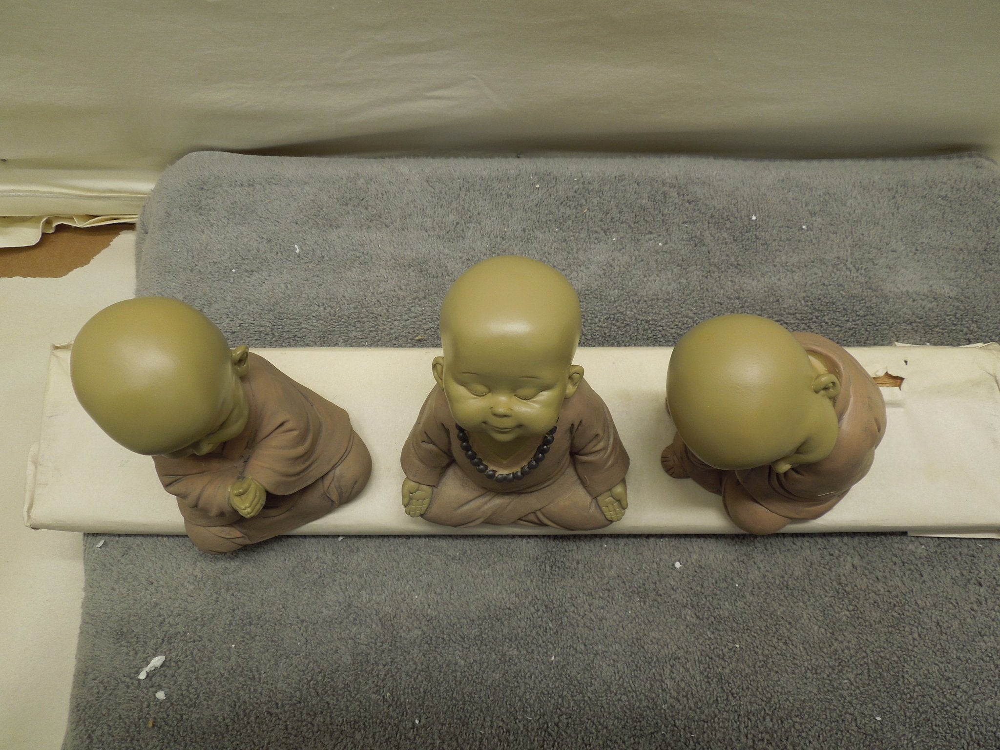 Sitting Buddhist Monks Set Of 3