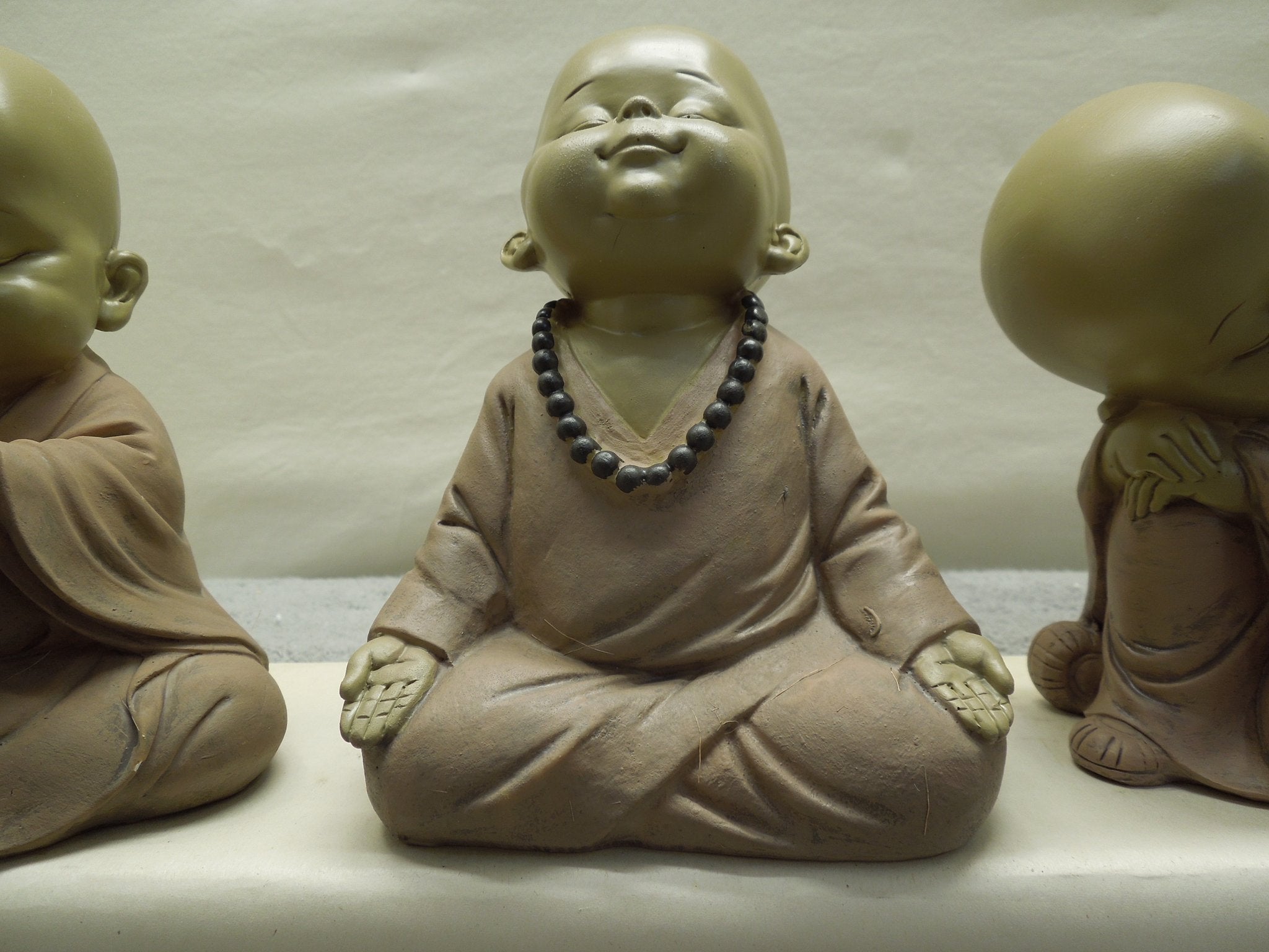 Sitting Buddhist Monks Set Of 3