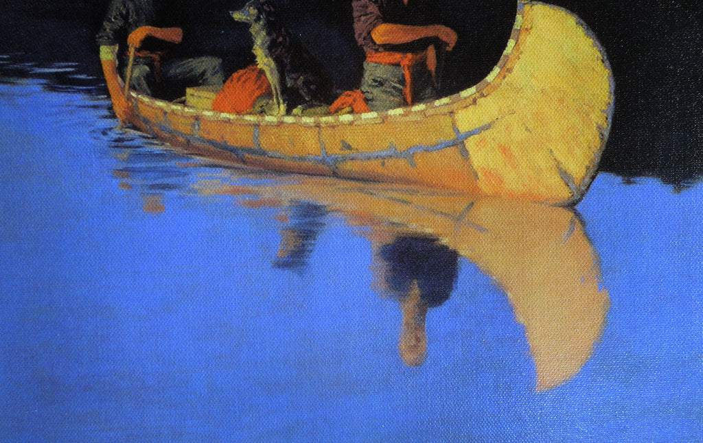 Frederic Remington Evening On A Canadian Lake