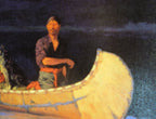 Frederic Remington Evening On A Canadian Lake