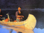 Frederic Remington Evening On A Canadian Lake