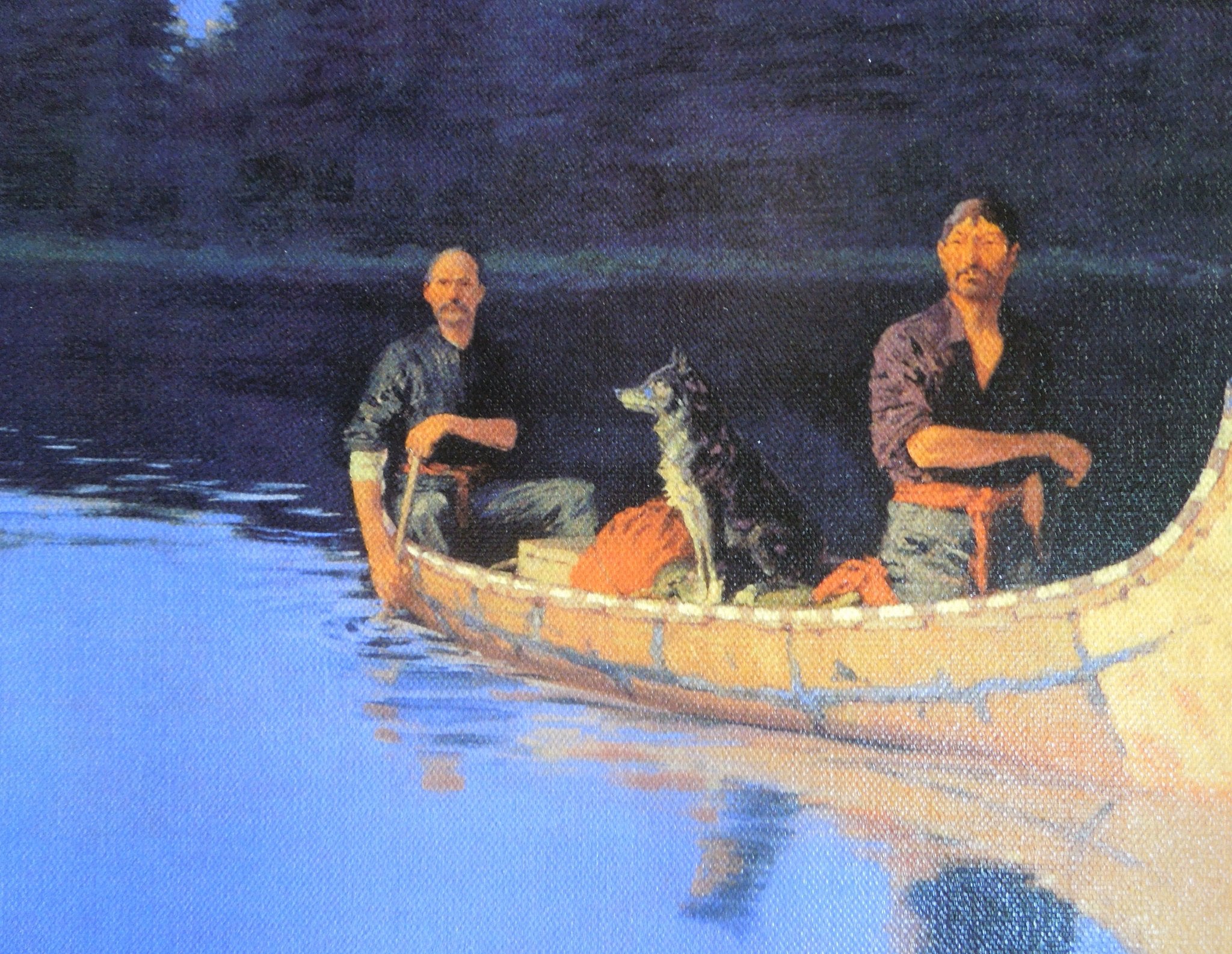 Frederic Remington Evening On A Canadian Lake