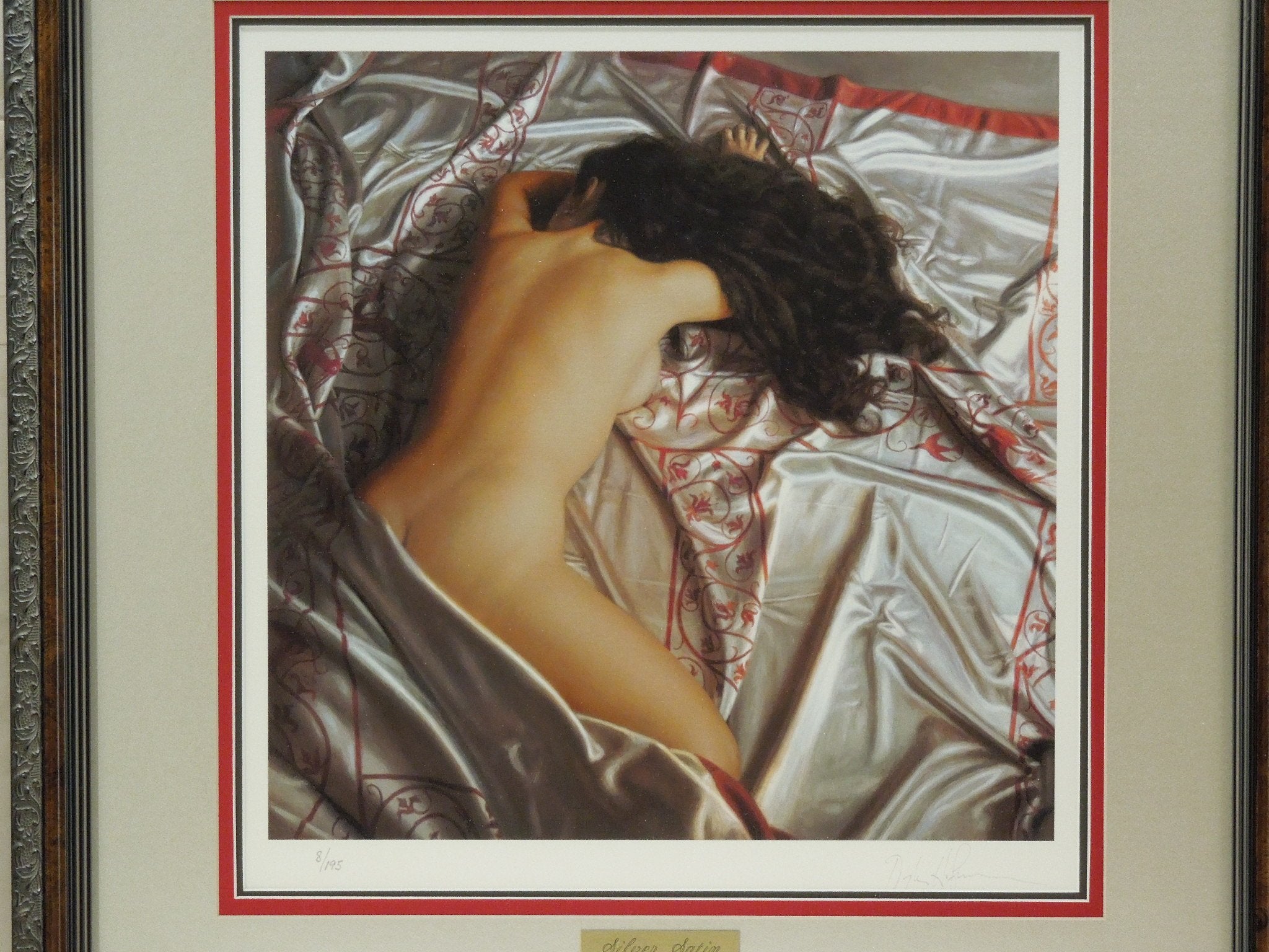 Douglas Hofmann "Silver Satin" Print Numbered 8/195 Triple Matted Gallery Framed